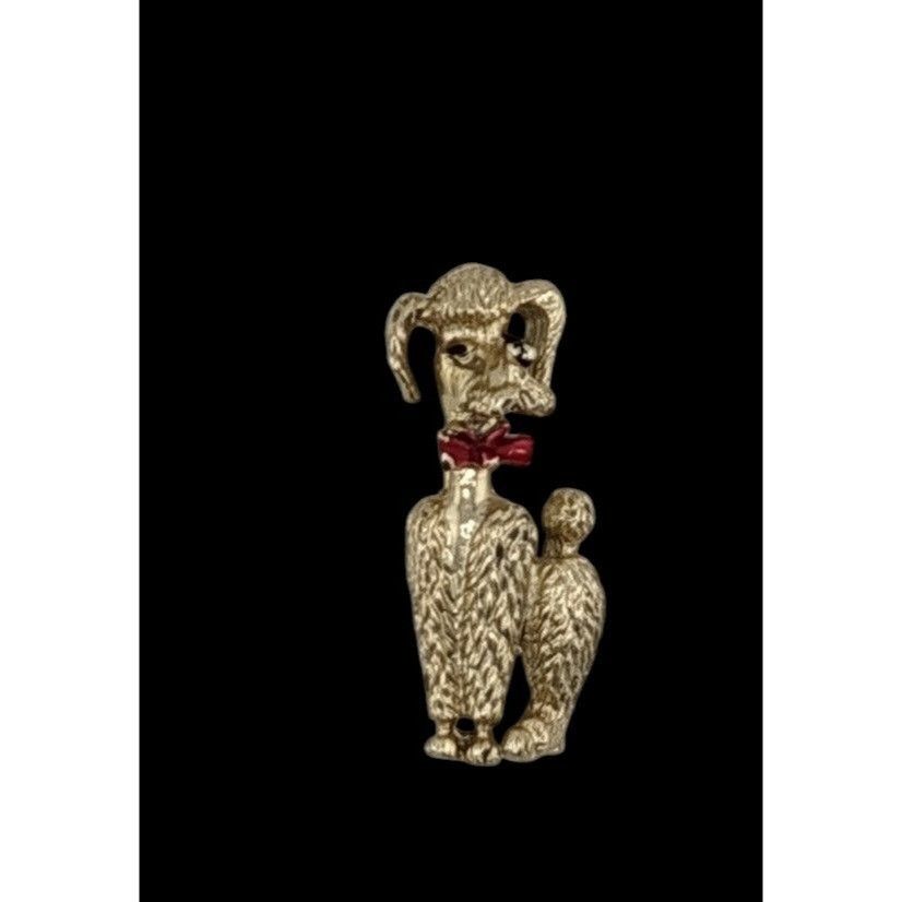 Other Vintage Poodle Brooch Gold Tone With Enamel Details Size ONE SIZE - 2 Thumbnail
