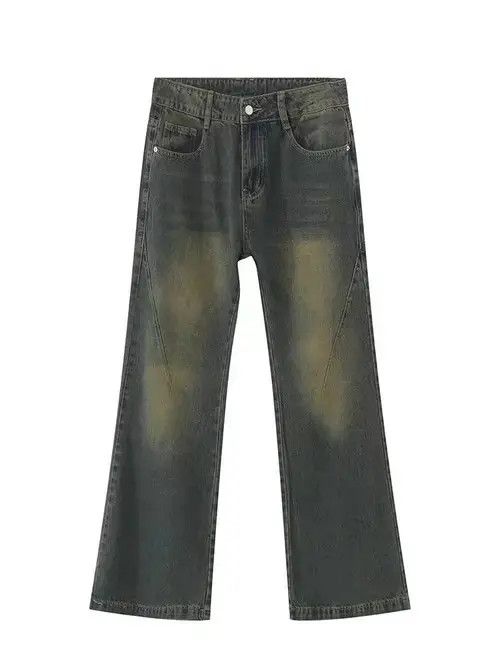 Jean Vintage washed loose micro-flared jeans Size US 34 / EU 50 - 6 Thumbnail