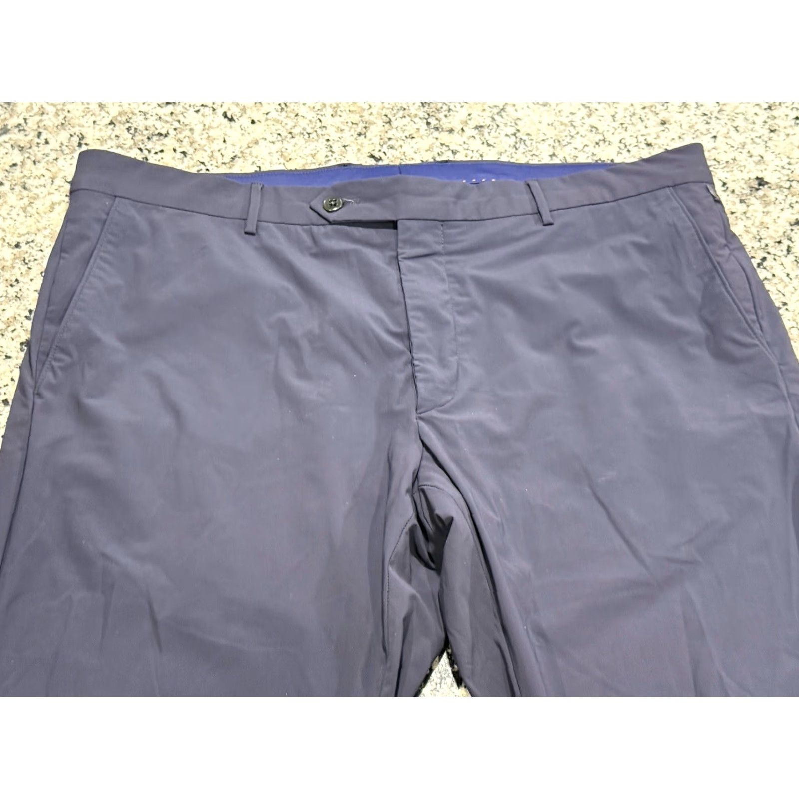 Zanella Zanella Active Stretch Pants 38x27 Navy Blue Regular Fit Flat Front Mens Size US 38 / EU 54 - 4 Thumbnail
