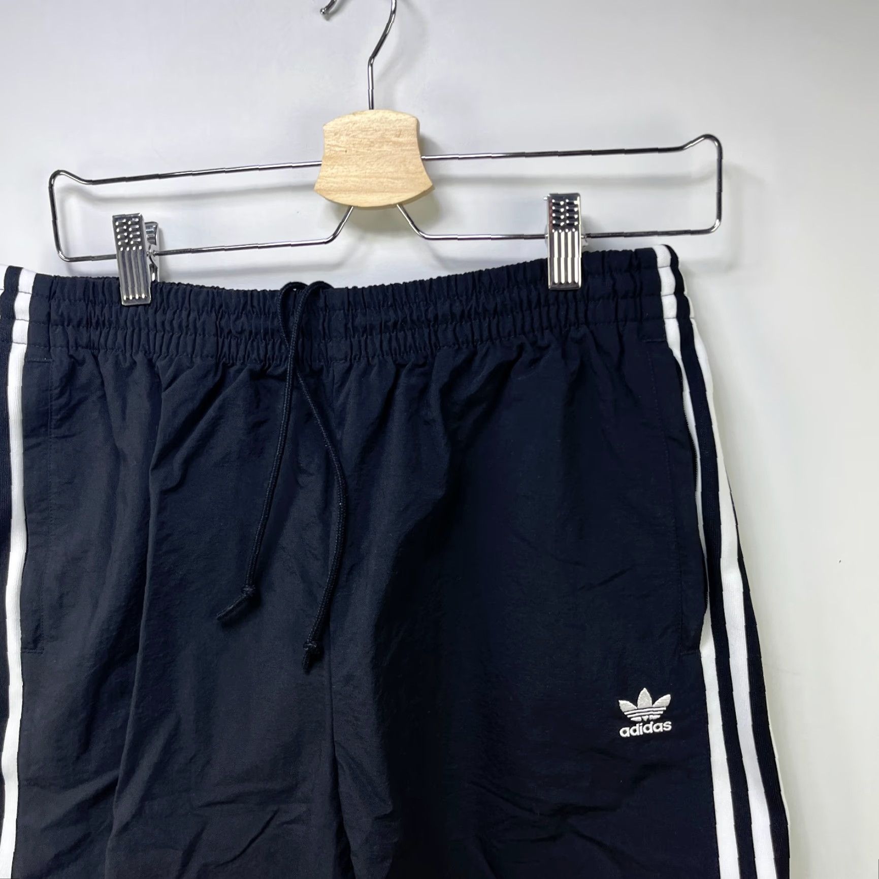 Adidas VINTAGE adidas Track Pants Womens L Black Cotton Activewear Size 36" / US 14 / IT 50 - 2 Thumbnail