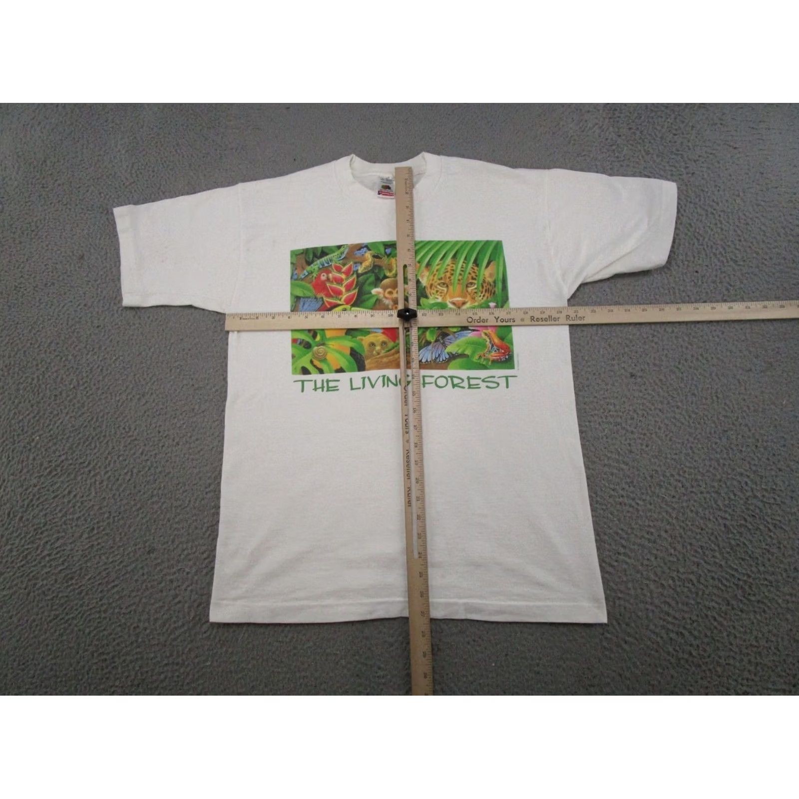 Fruit Of The Loom VINTAGE Fruit of the Loom The Living Forest Single Stitch Jungle Graphic T-shirt Size L 90s Shirt Mens White Cotton 90s Theme Size US L / EU 52-54 / 3 - 7 Thumbnail