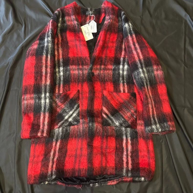 Amiri Amiri Men's plaid horsehair blended cardigan jacket 2501-Ne Size US S / EU 44-46 / 1 - 2 Thumbnail