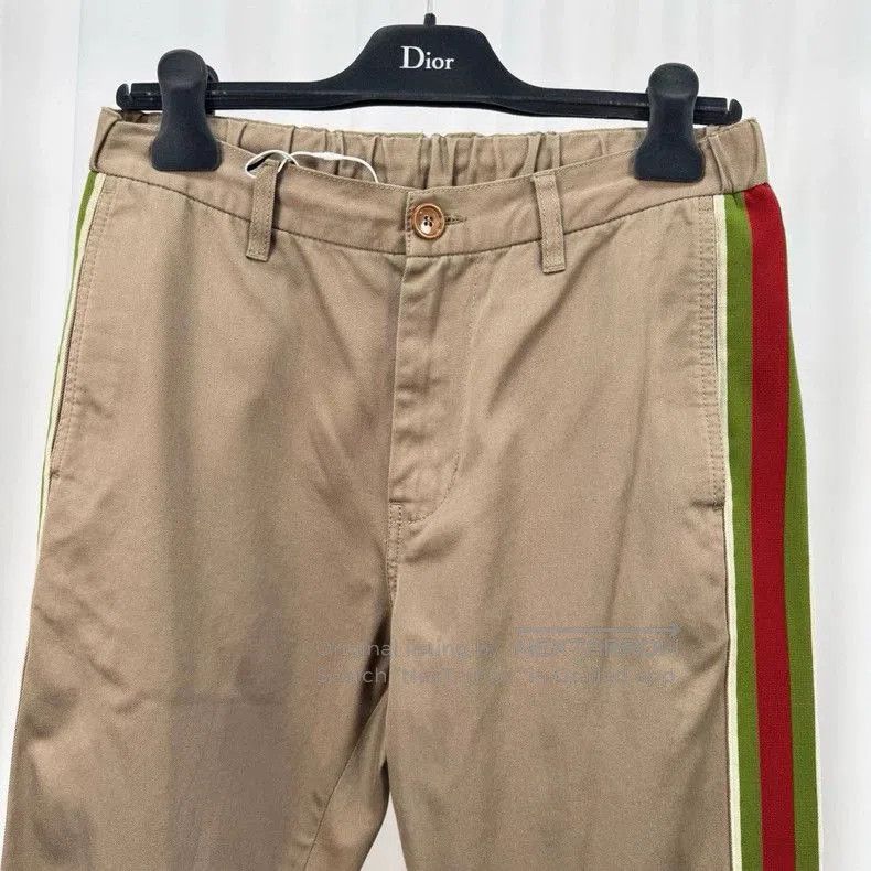 Gucci Gucci Red Green Web Double G Pants. Size US 44 / EU 60 - 3 Thumbnail