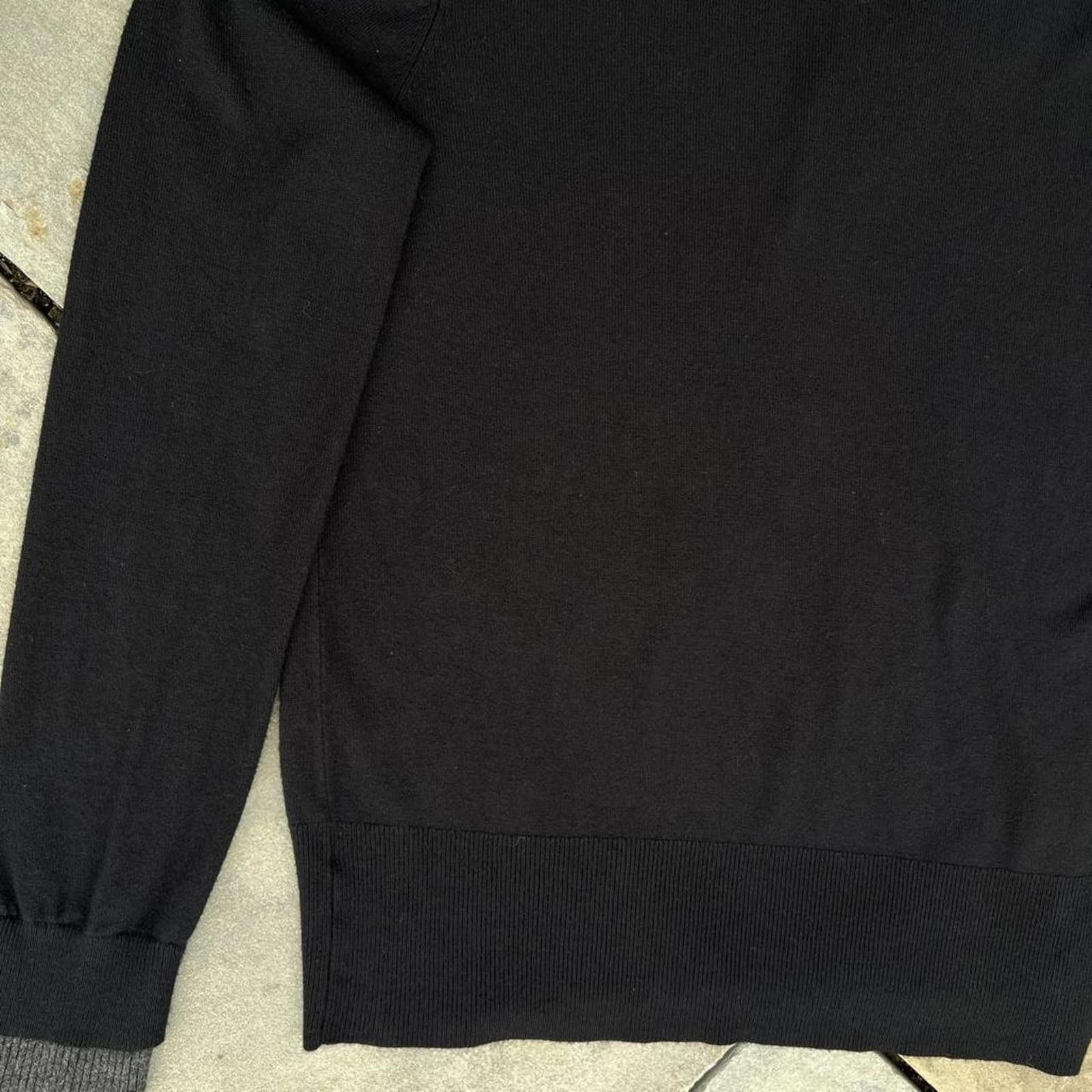 Other Black V-neck 2-tone Collar/Cuff Sweater Size XS / US 0-2 / IT 36-38 - 4 Thumbnail