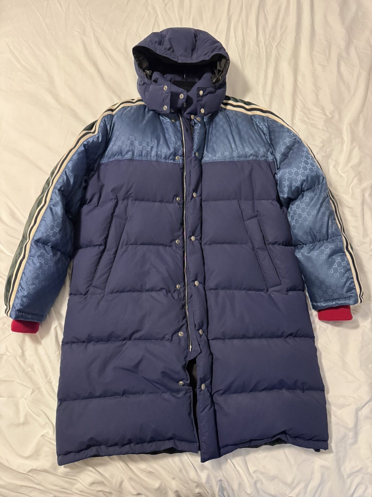 Gucci Gucci Nylon Jacquard GG down jacket Size US L / EU 52-54 / 3 - 1 Thumbnail