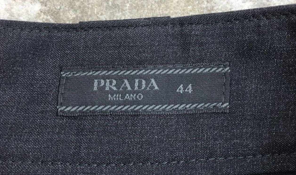 Prada Prada - Single Knee Cargo Logo Wool Trouser Size US 31 - 7 Thumbnail