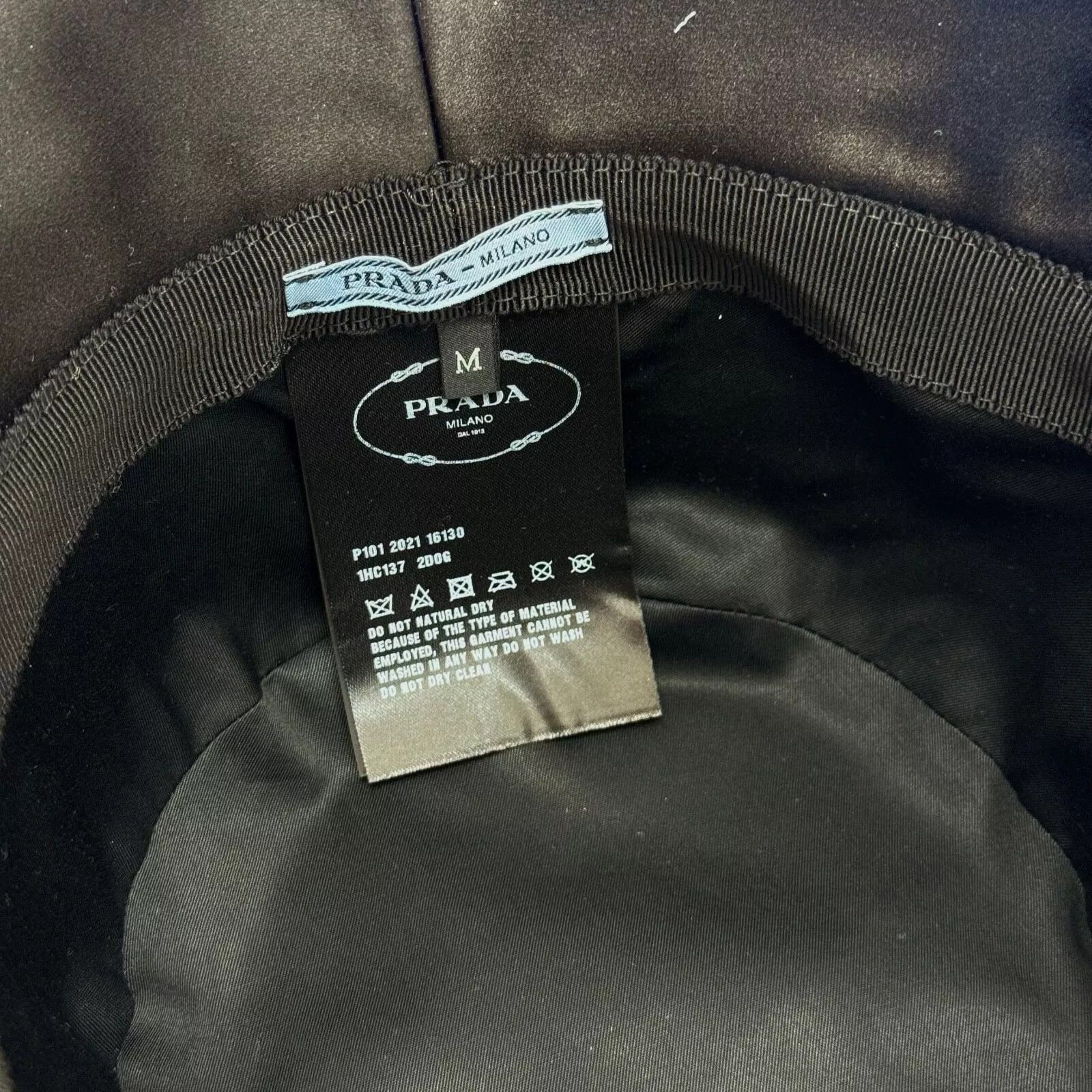 Prada Prada Sequin Logo Bucket Hat Size M Black Authentic Size ONE SIZE - 4 Thumbnail
