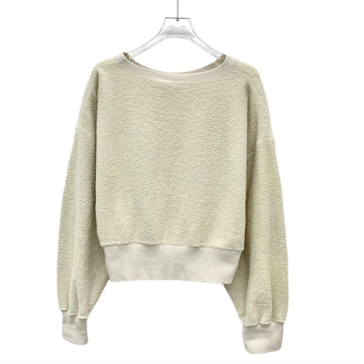 Celine Celine Beige Logo Embroidered Long Sleeve Knit Top K26WX Size S / US 4 / IT 40 - 2 Thumbnail