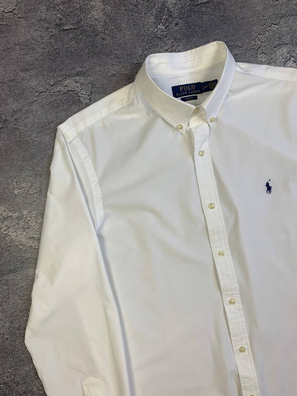 Polo Ralph Lauren Polo Ralph Lauren White Stretch Button Down Shirt Size US L / EU 52-54 / 3 - 2 Thumbnail