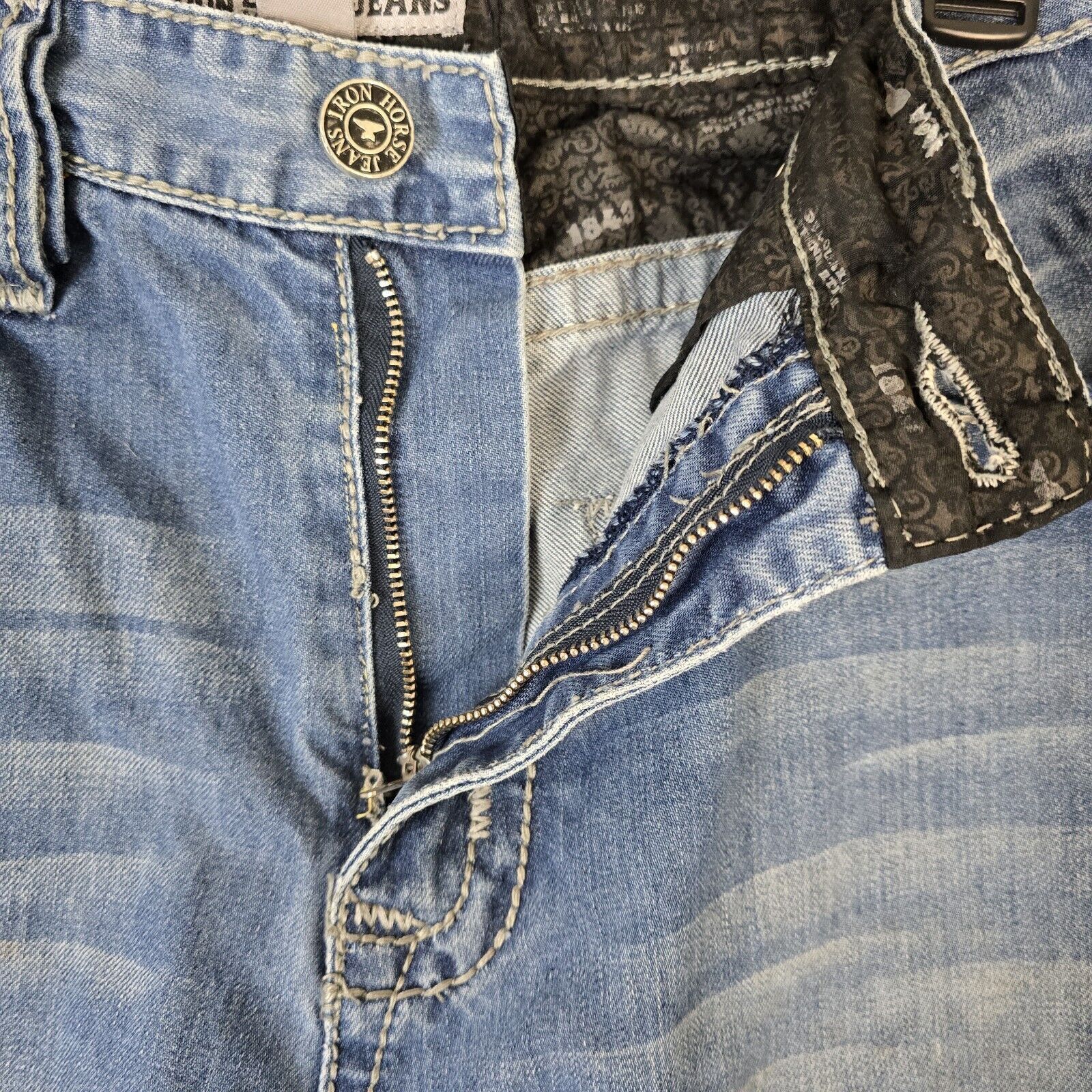 Other Iron Horse Jeans Mens Blue Denim Jeans 36x38 Barbwire Pocket Size US 36 / EU 52 - 4 Thumbnail