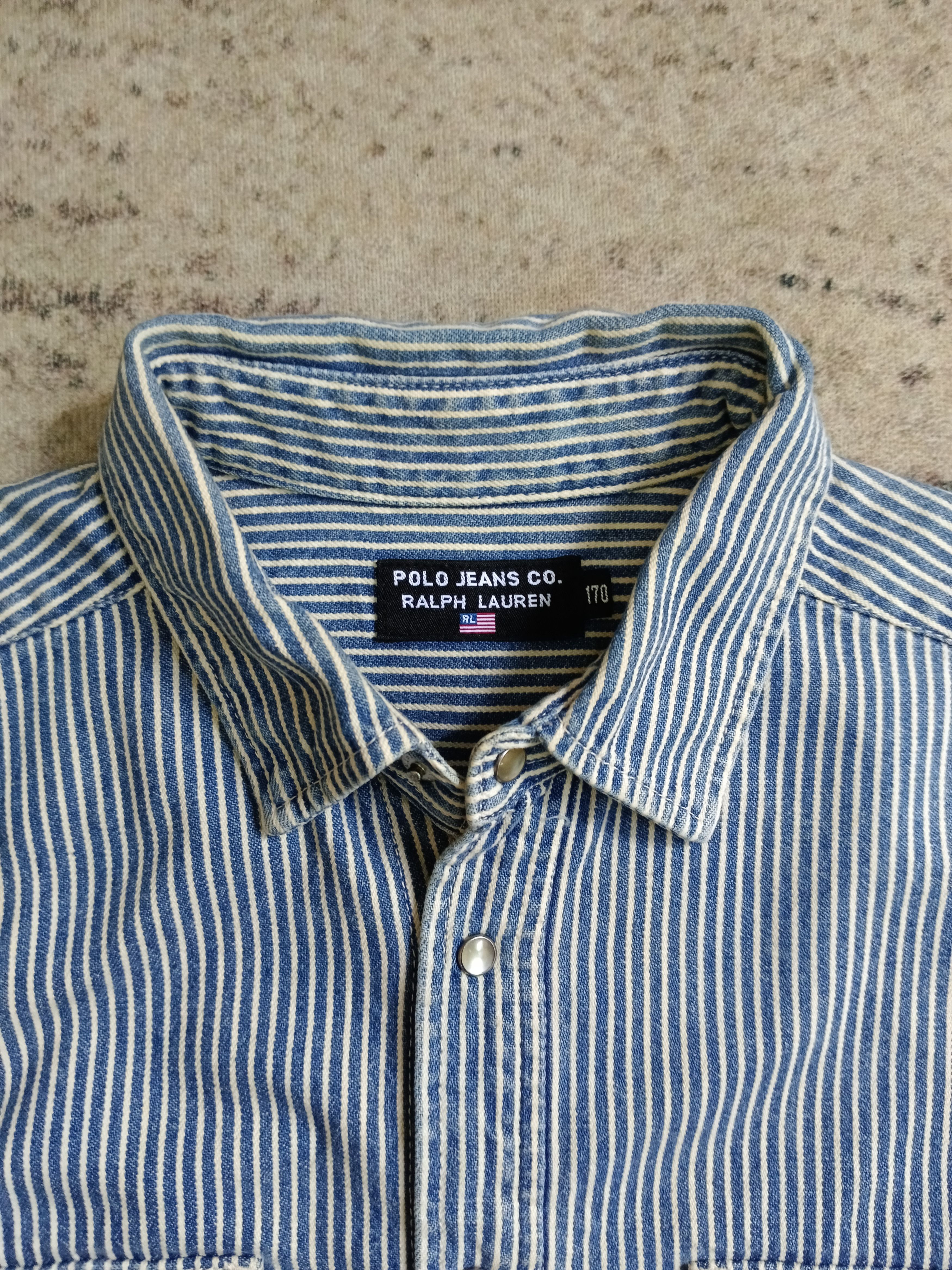 Polo Ralph Lauren VINTAGE 90s RALPH LAUREN WESTERN DENIM HICKORY STRIPE Size US S / EU 44-46 / 1 - 6 Thumbnail