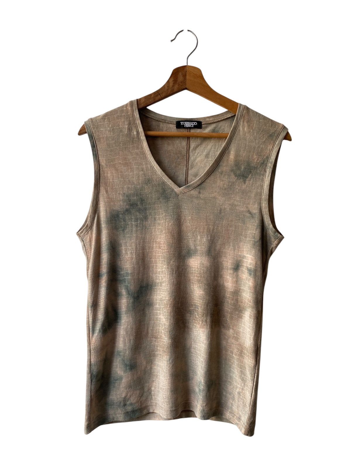 Japanese Brand 1990s - Tornado Mart Japan Ices Dyed Sleeveless Tee Size US S / EU 44-46 / 1 - 1 Thumbnail