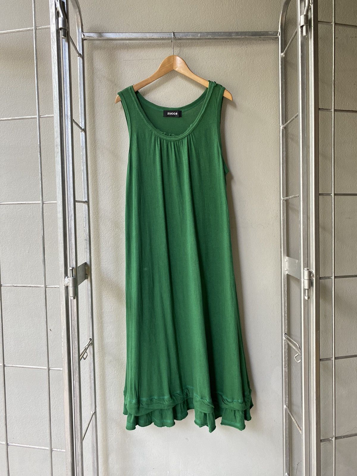 Zucca ZUCCA Green Layered-Hem Maxi Dress. Size M / US 6-8 / IT 42-44 - 13 Thumbnail
