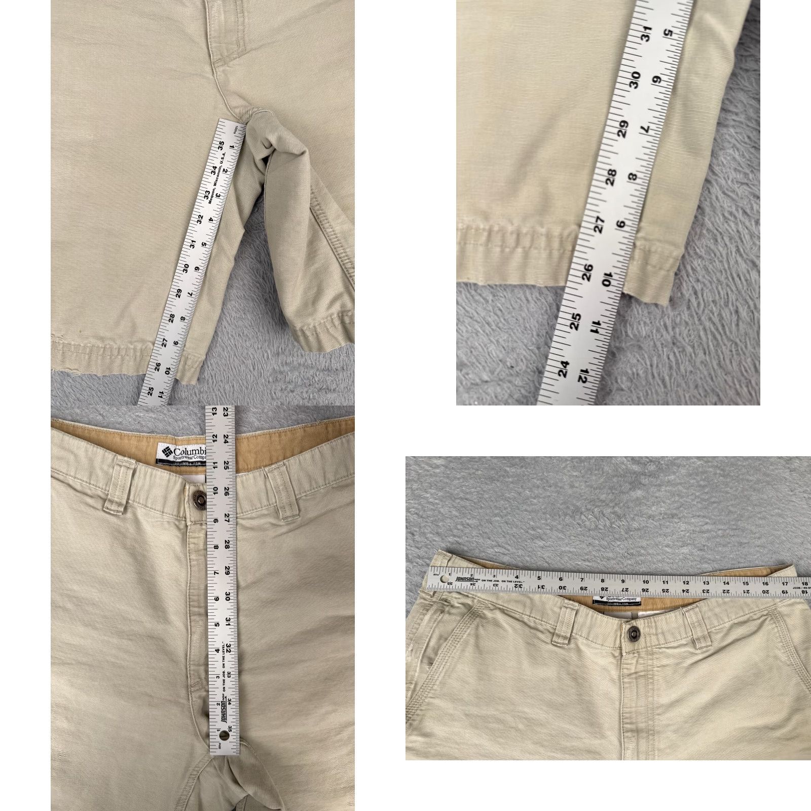 Vintage VINTAGE Columbia Shorts Mens 36 Beige Cargo Cotton 100% Reading? (Correction: avoid adding text). Size US 36 / EU 52 - 8 Thumbnail