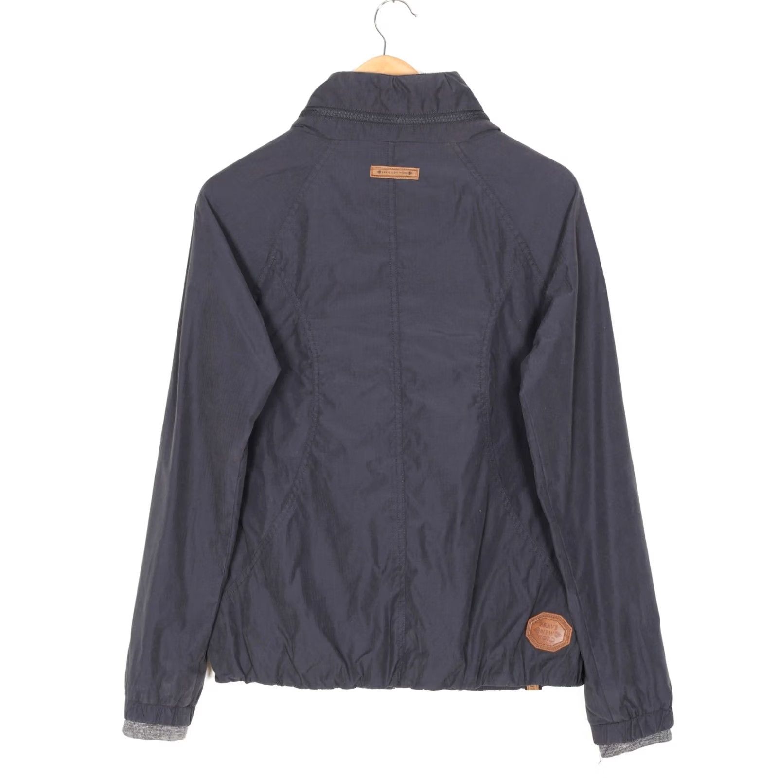 Vintage Naketano Jacket Women M Blue Logo Casual Coat Zip Hooded Modern Designer Short Length Size M / US 6-8 / IT 42-44 - 3 Thumbnail