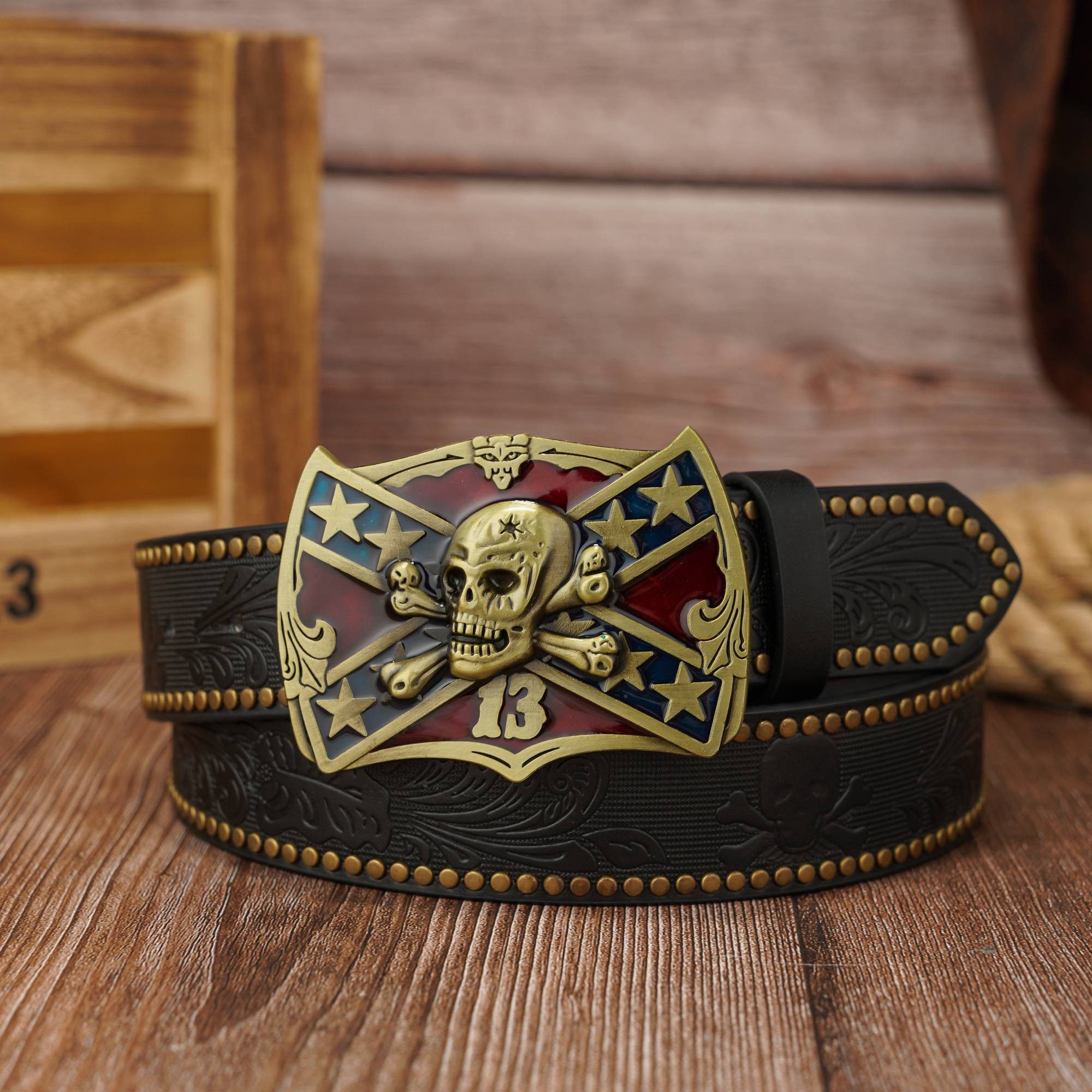 Japanese Brand × Leather Skull Buckle Belt Size ONE SIZE - 1 Thumbnail