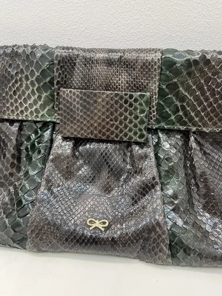 Anya Hindmarch Anya Hindmarch Python Leather Clutch Bag Size ONE SIZE - 3 Thumbnail