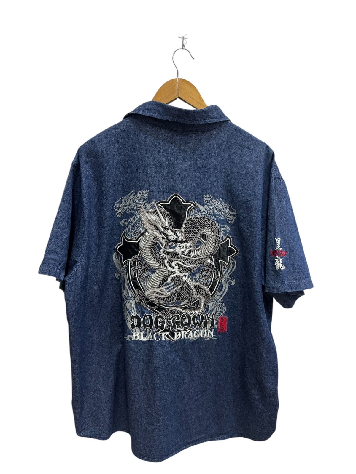 Dogtown × Japanese Brand Dogtown Black Dragon Denim Shirt Size US XL / EU 56 / 4 - 1 Thumbnail