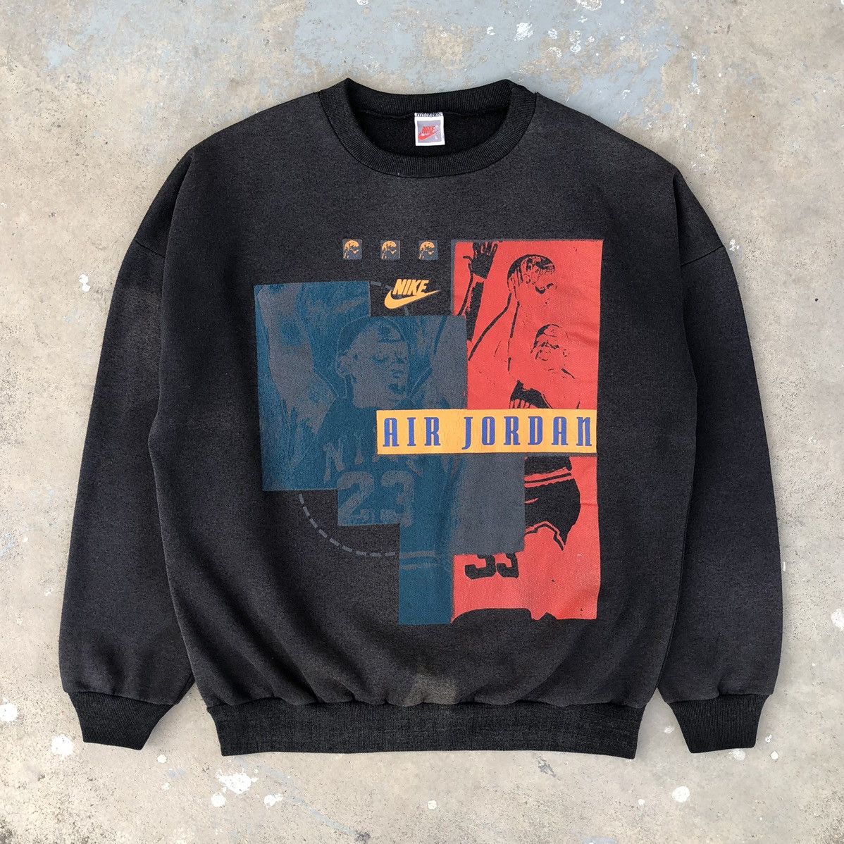 Nike Vintage Nike Air Jordan Michael Jordon Sun Faded Sweatshirts Size US L / EU 52-54 / 3 - 1 Thumbnail