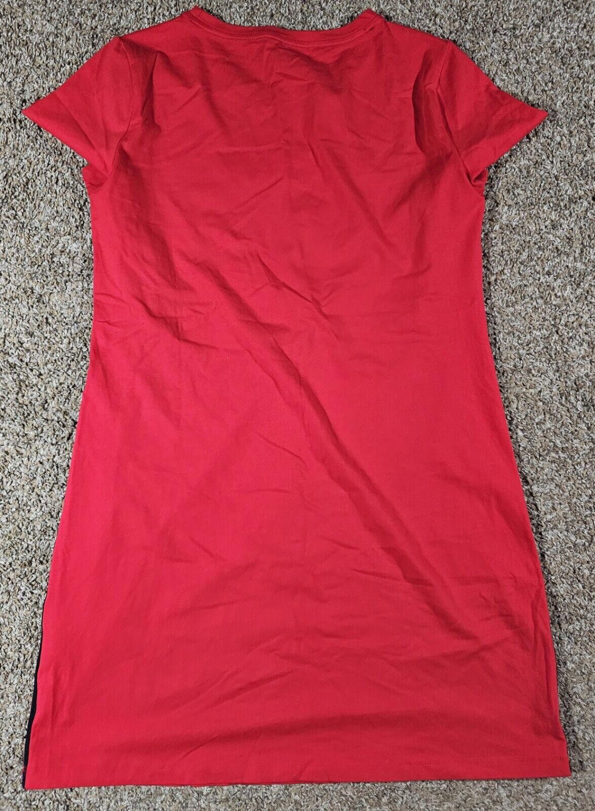 Tommy Hilfiger Tommy Hilfiger Women's Side Striped Red T-Shirt Dress SZ M Size M / US 6-8 / IT 42-44 - 6 Thumbnail