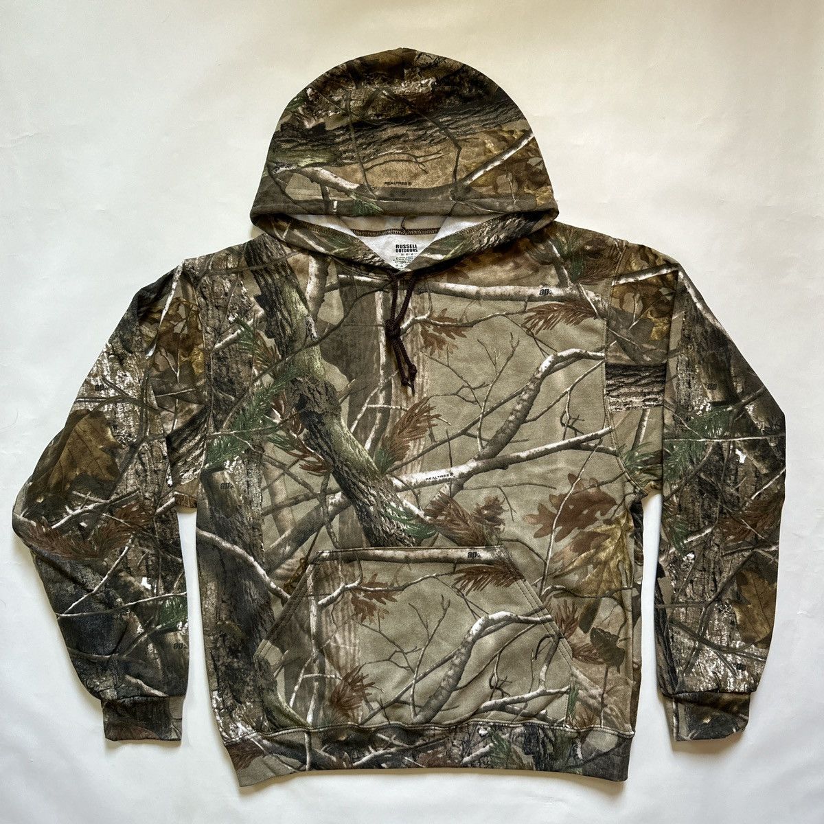 Vintage real tree camo Russell outdoor hoodie