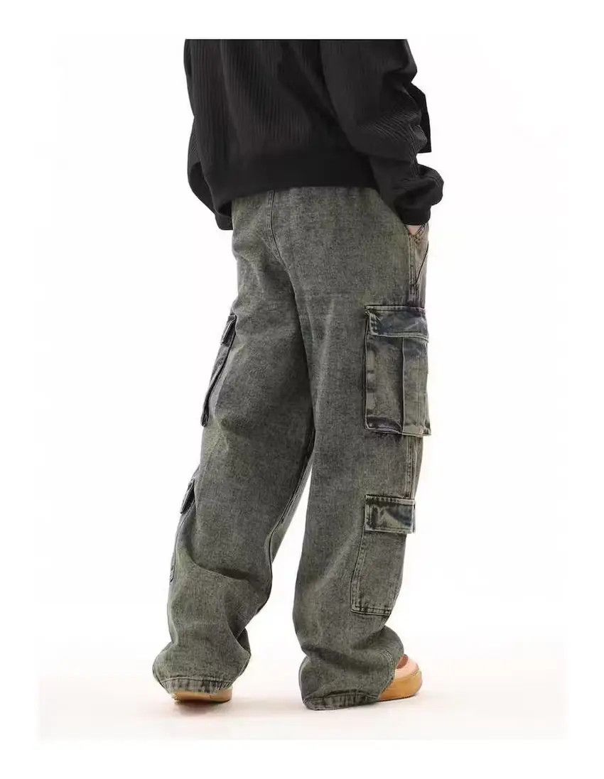 Designer × Japanese Brand Baggy Cargo Denim Jeans Size US 34 / EU 50 - 5 Thumbnail