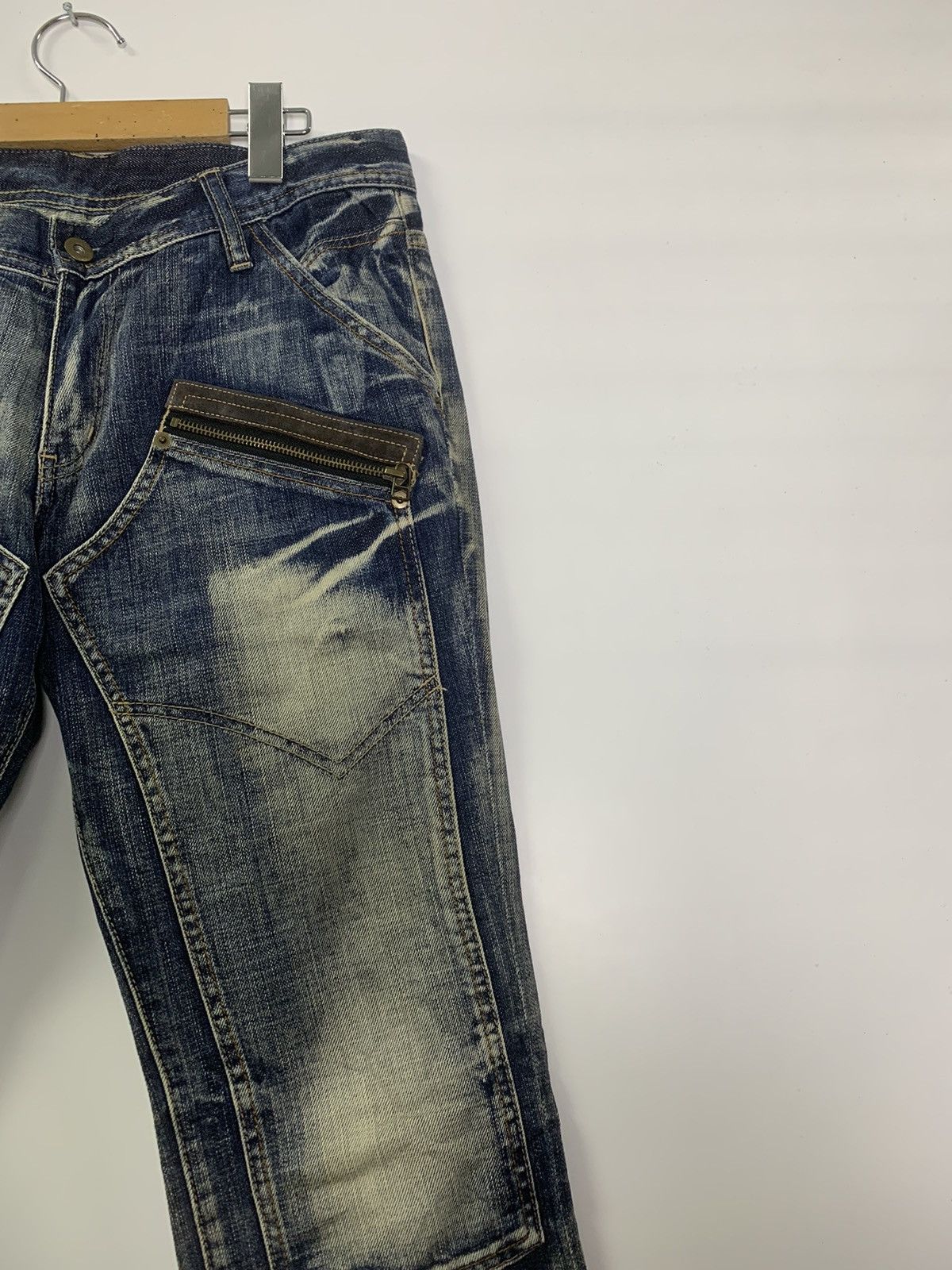 Michel Klein × Vintage Vintage distress jeans Size US 34 / EU 50 - 3 Thumbnail