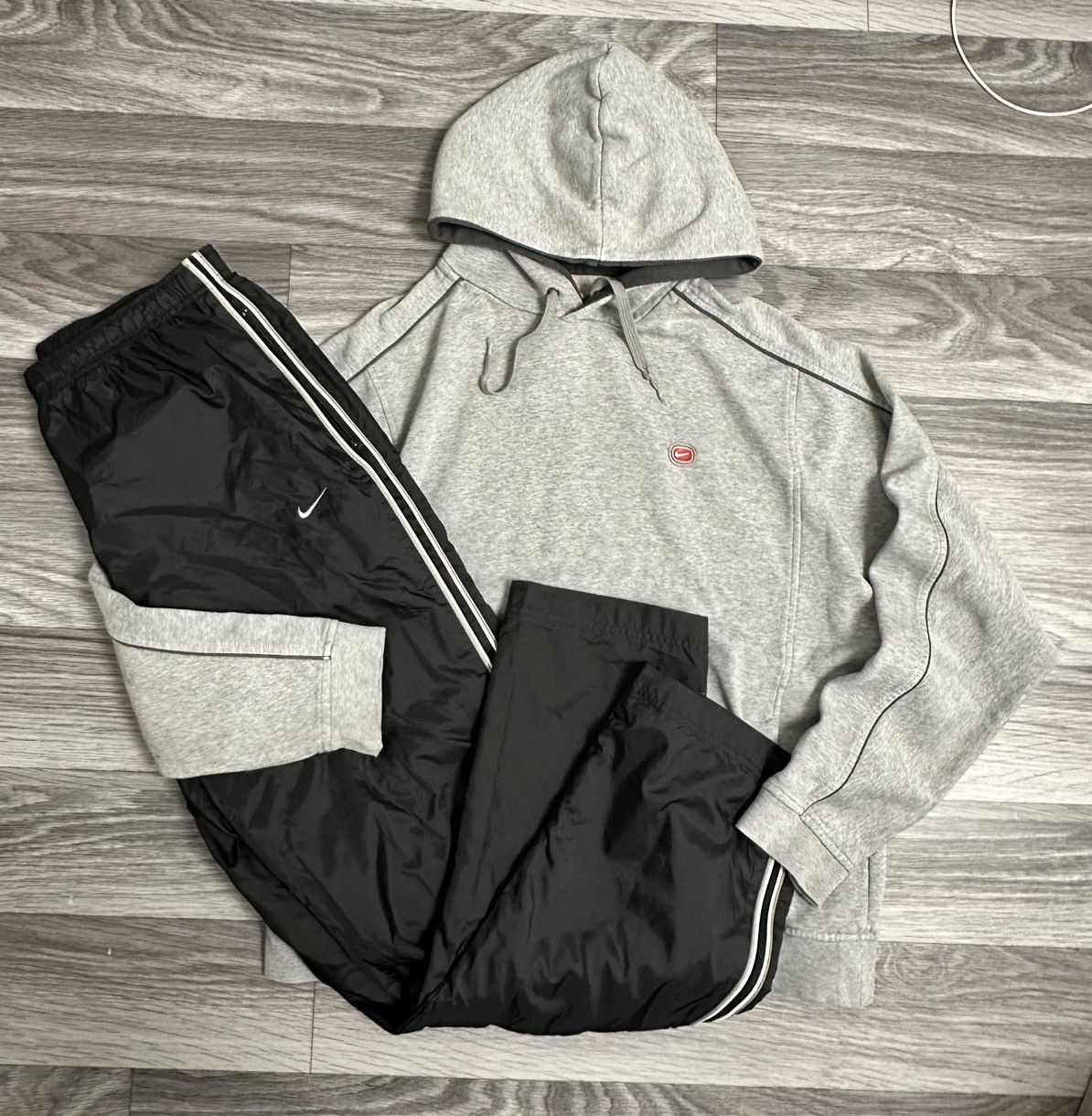 Nike Nike Cortez Vintage Grey Hoodie Big Logo Box Baggy Fit hype Size US L / EU 52-54 / 3 - 10 Thumbnail