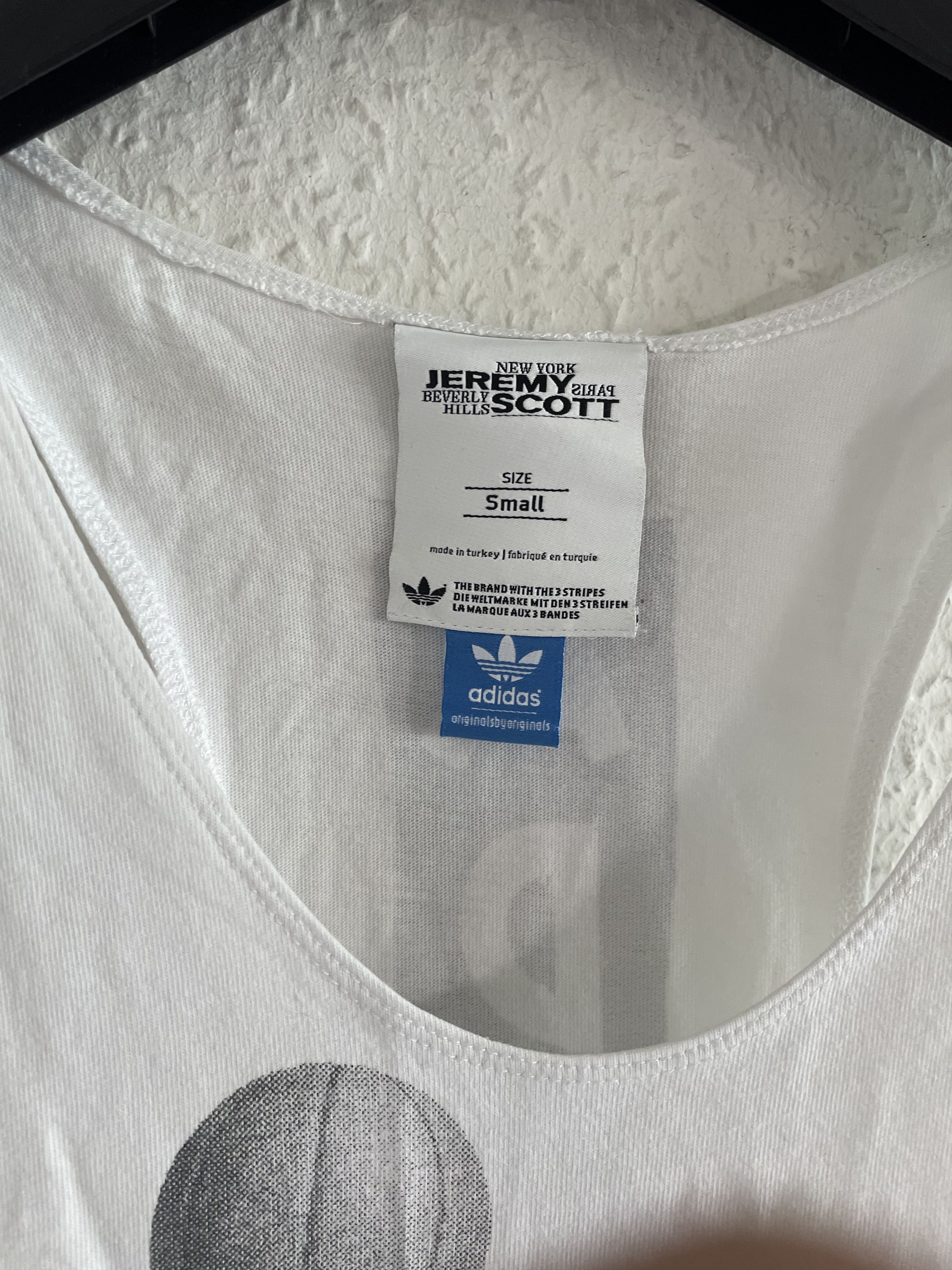 Adidas × Jeremy Scott Slam Dunk Graphic Tank Top White Size US S / EU 44-46 / 1 - 4 Thumbnail