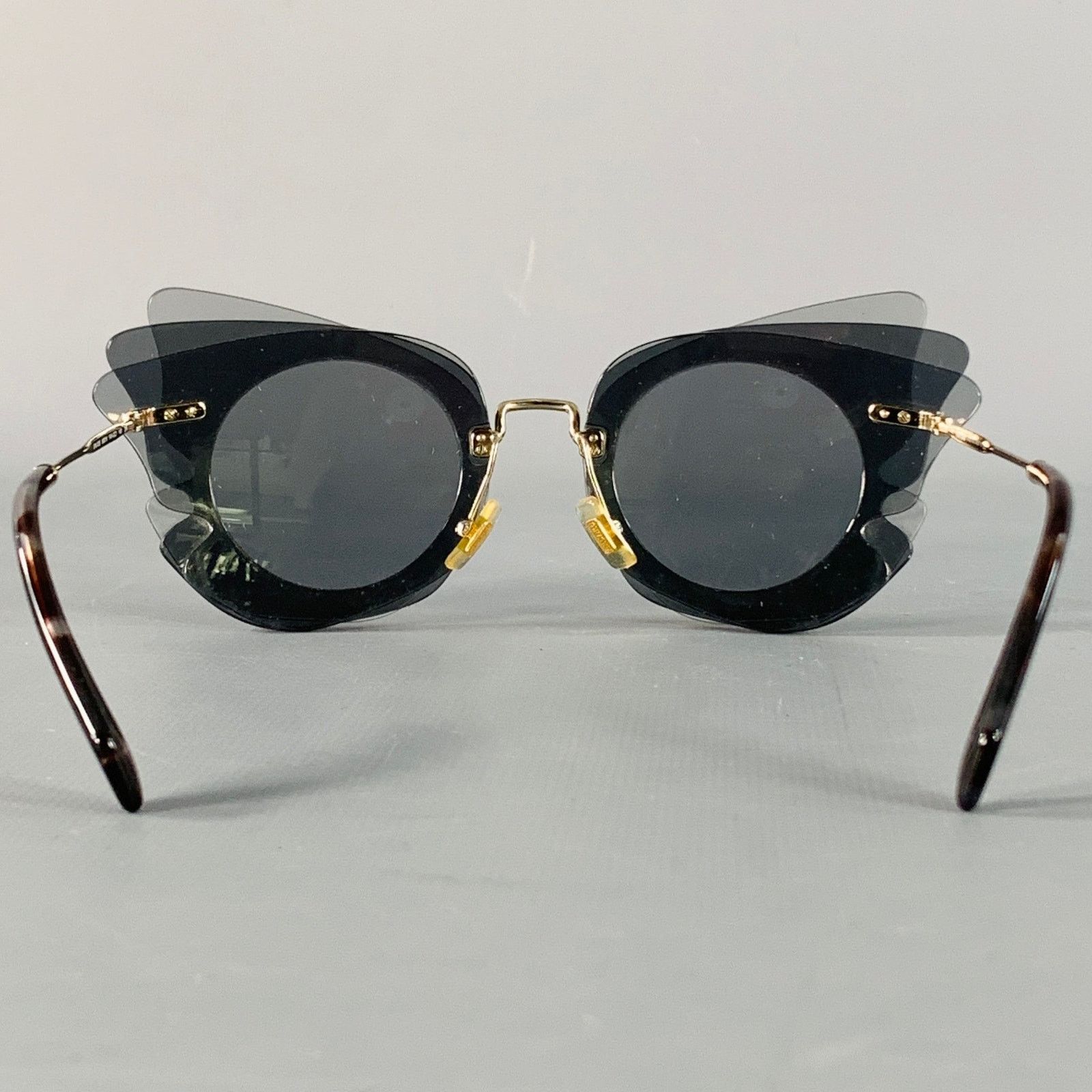Miu Miu MIU MIU Grey Charcoal Butterfly Acetate Sunglasses Size ONE SIZE - 3 Thumbnail