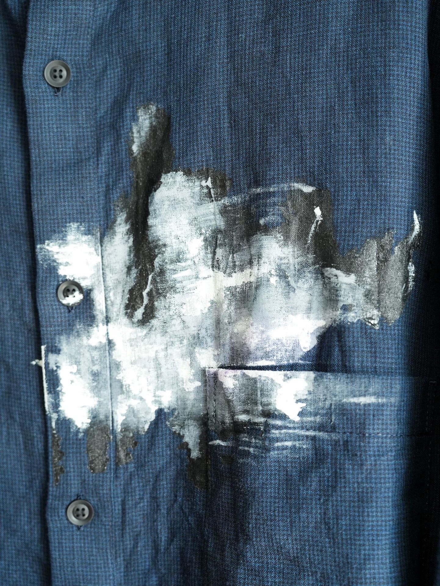 Yohji Yamamoto Yohji Yamamoto 23SS Painted Detach Collar Shirt SZ3 Size US L / EU 52-54 / 3 - 6 Thumbnail
