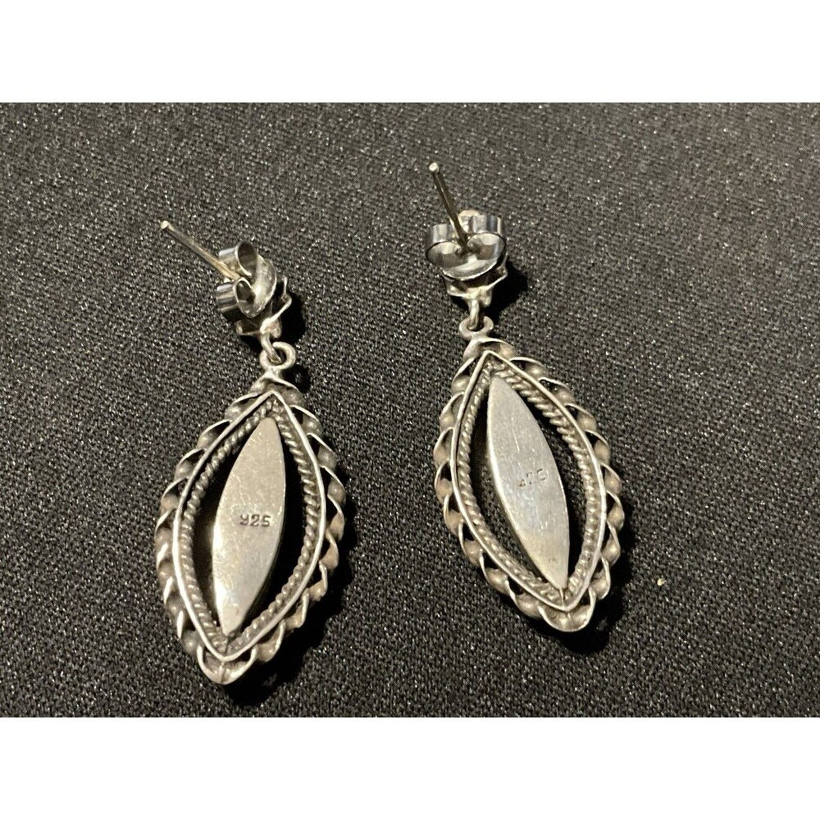 Other 925 Sterling Silver Turquoise Post Earrings Size ONE SIZE - 5 Thumbnail