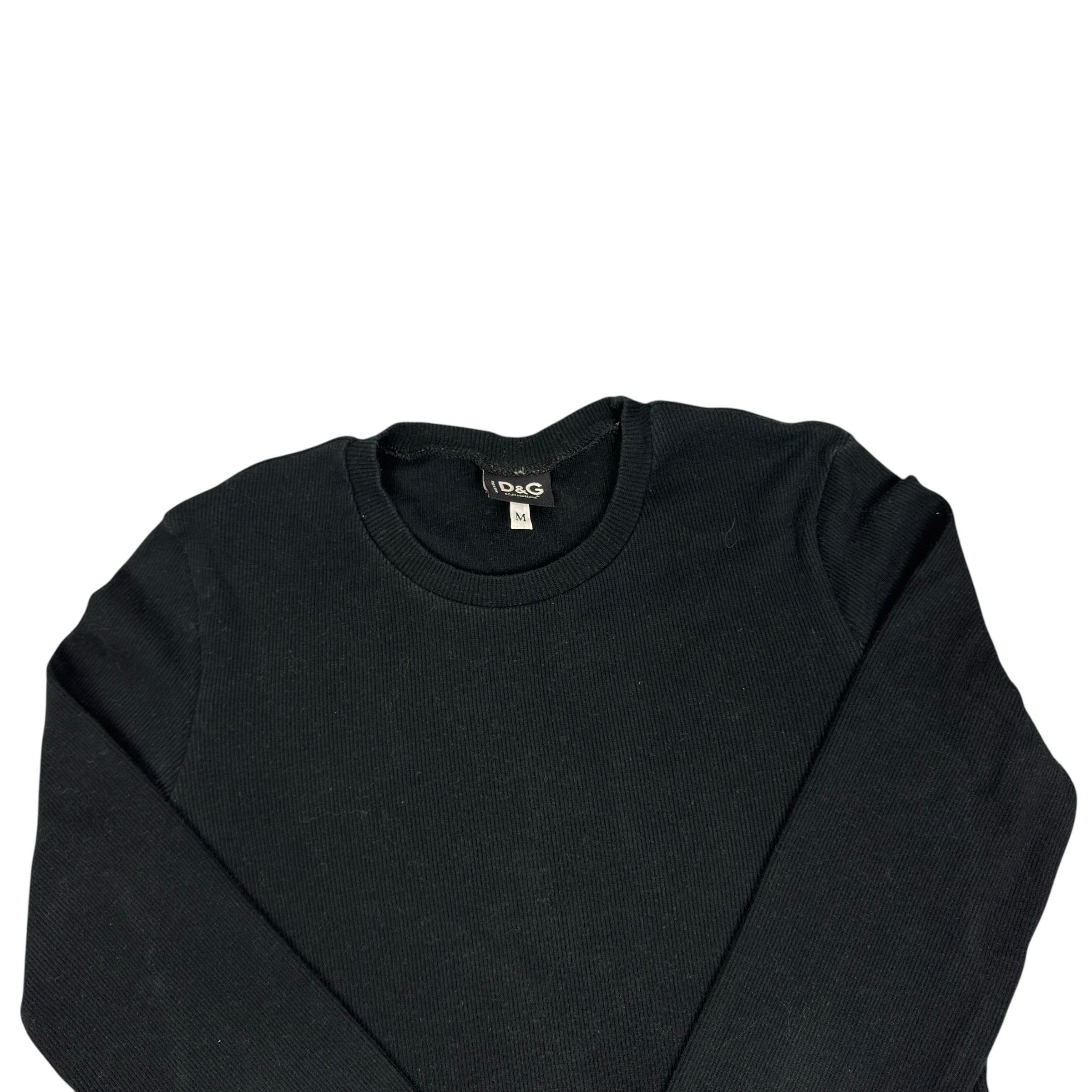 Dolce & Gabbana Dolce & Gabbana Women's Black Cotton Knit Pullover Sweater M Size M / US 6-8 / IT 42-44 - 4 Thumbnail