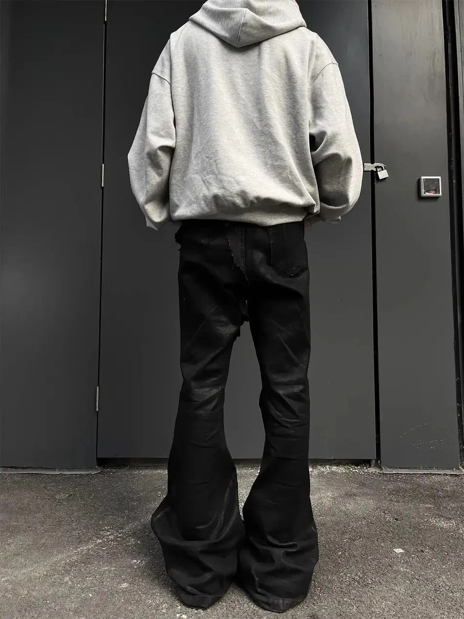 Japanese Brand × Jean Black glue coated waxed jeans Size US 34 / EU 50 - 6 Thumbnail