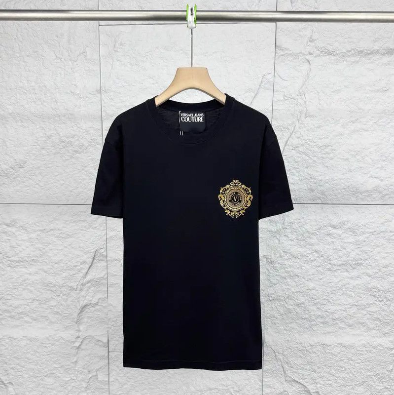 Versace Versace Black Cotton Men's T-Shirt 0089 Size US L / EU 52-54 / 3 - 1 Thumbnail