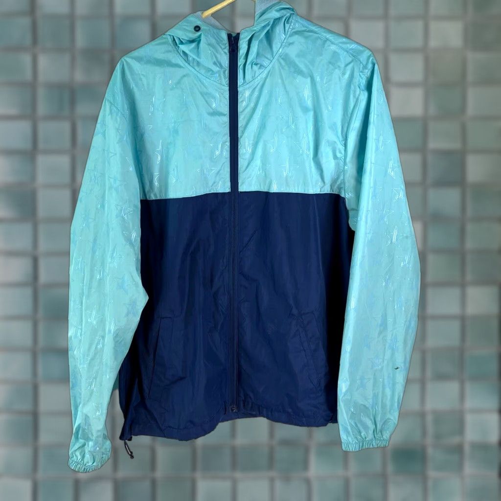 Vintage Jeffree Star Cosmetics Womens Coat Rain Blue Hooded Full Zip Size L Size L / US 10 / IT 46 - 1 Thumbnail