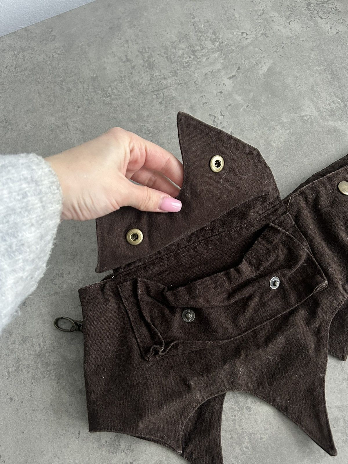 Handmade × Vintage Vintage Hand Made Avant Garde Belt with pockets Size ONE SIZE - 4 Thumbnail