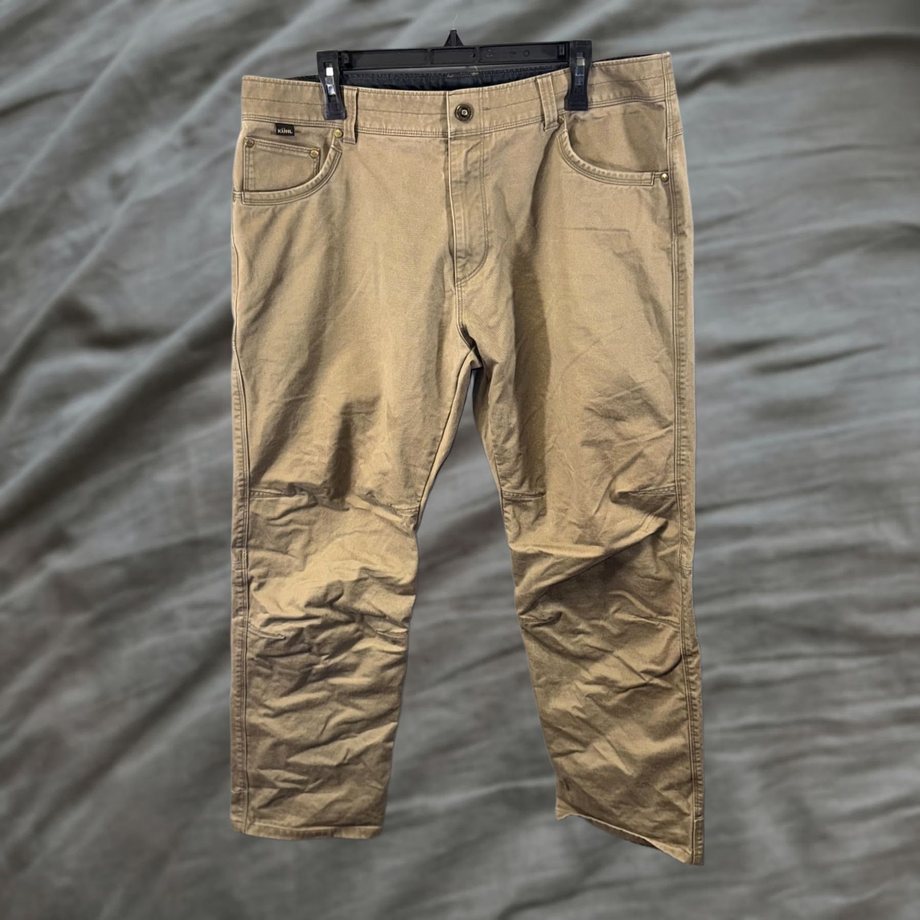 Vintage KÜHL Pants Mens 38x30 Khaki Tan Outdoor Hiking Legendary Pants Zip Fly Articulated Mens Pants Parkas? Size US 38 / EU 54 - 1 Thumbnail