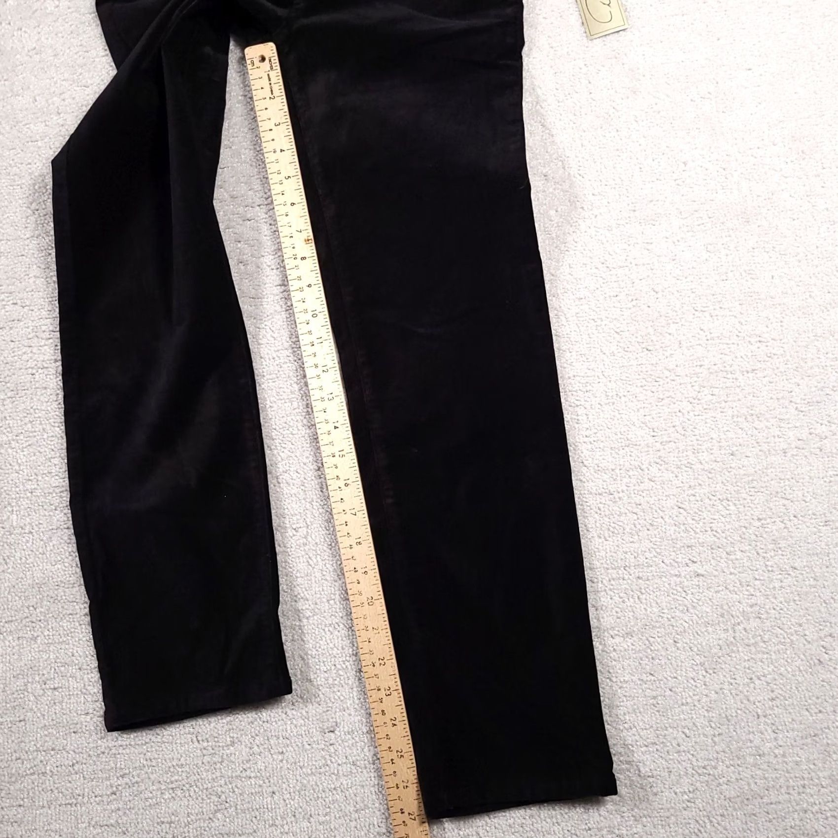 Velour Diane Gilman DG2 Velour Pants Women's 2P Petite Black Stretch Mid-Rise Straight Dress Pants convex Size 26" / US 2 / IT 38 - 7 Thumbnail