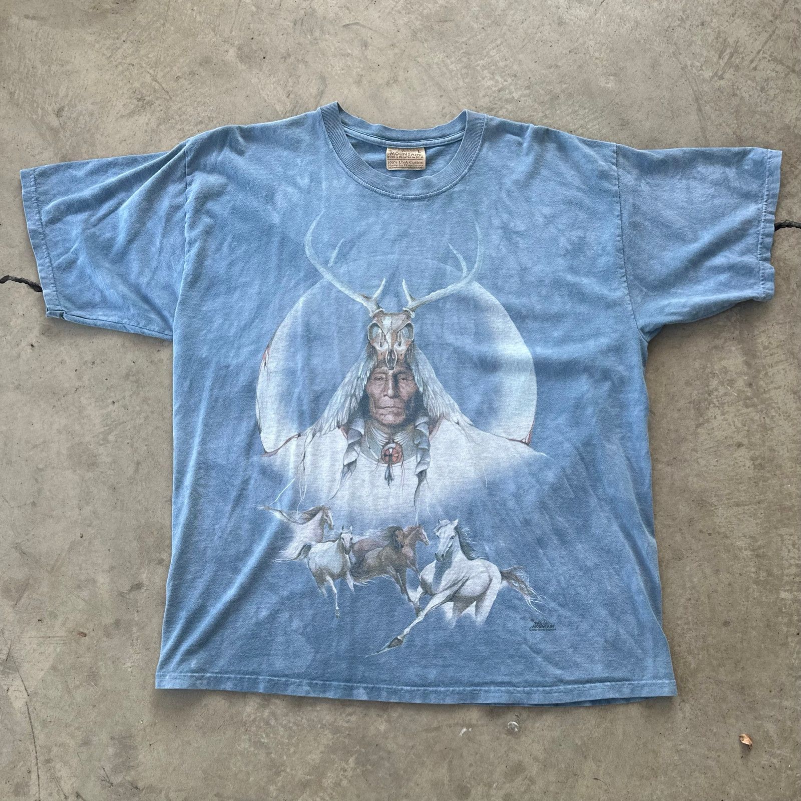 The Mountain 2003 Native American the mountain light blue tee Size US L / EU 52-54 / 3 - 1 Thumbnail