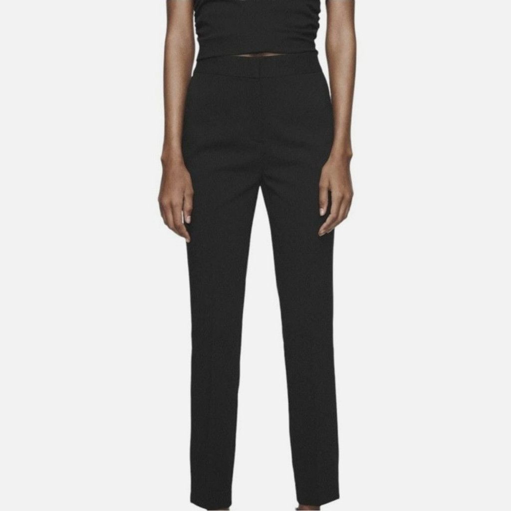 Zara ZARA NWT Pinstripes Jogger Trouser Academia Blue Black Sz L Size 34" / US 12 / IT 48 - 2 Thumbnail