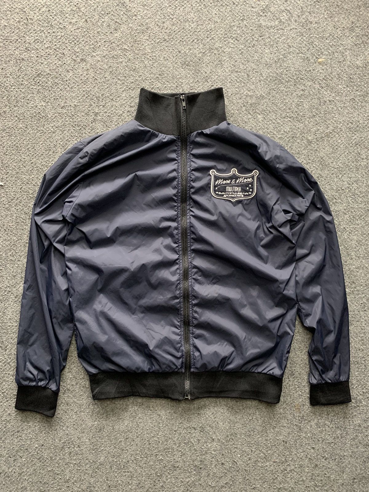 image of A P C Windbreaker Jacket in Navy, Men's (Size Small)