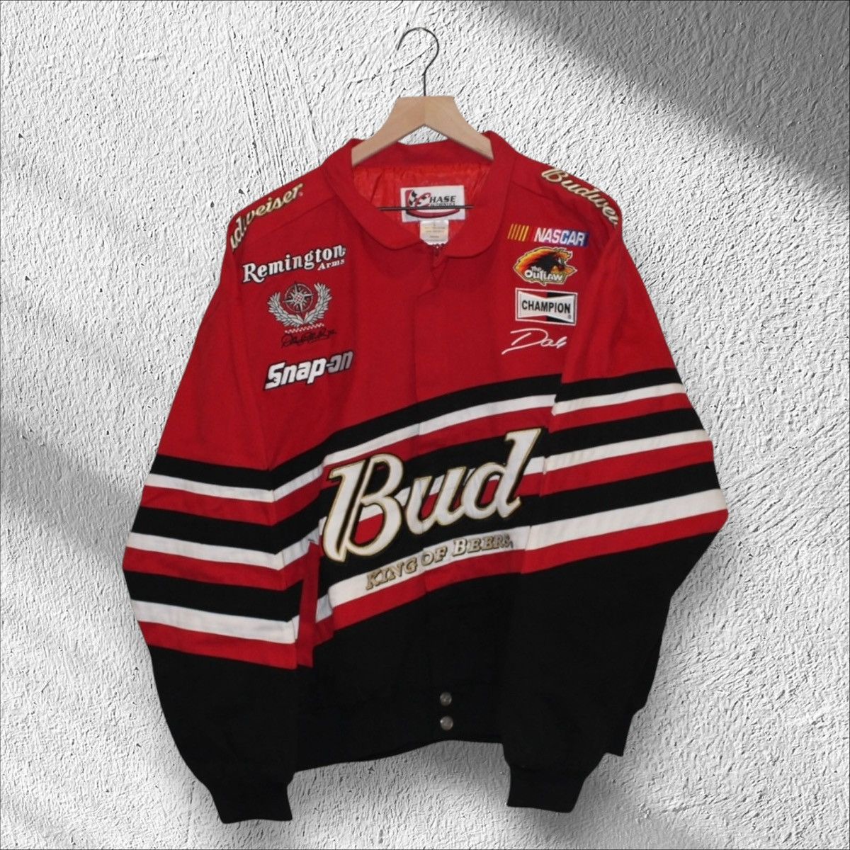 JH Design × Vintage 2000s Vintage NASCAR Racing Jacket Earnhardt Budweiser Large Size US L / EU 52-54 / 3 - 1 Thumbnail