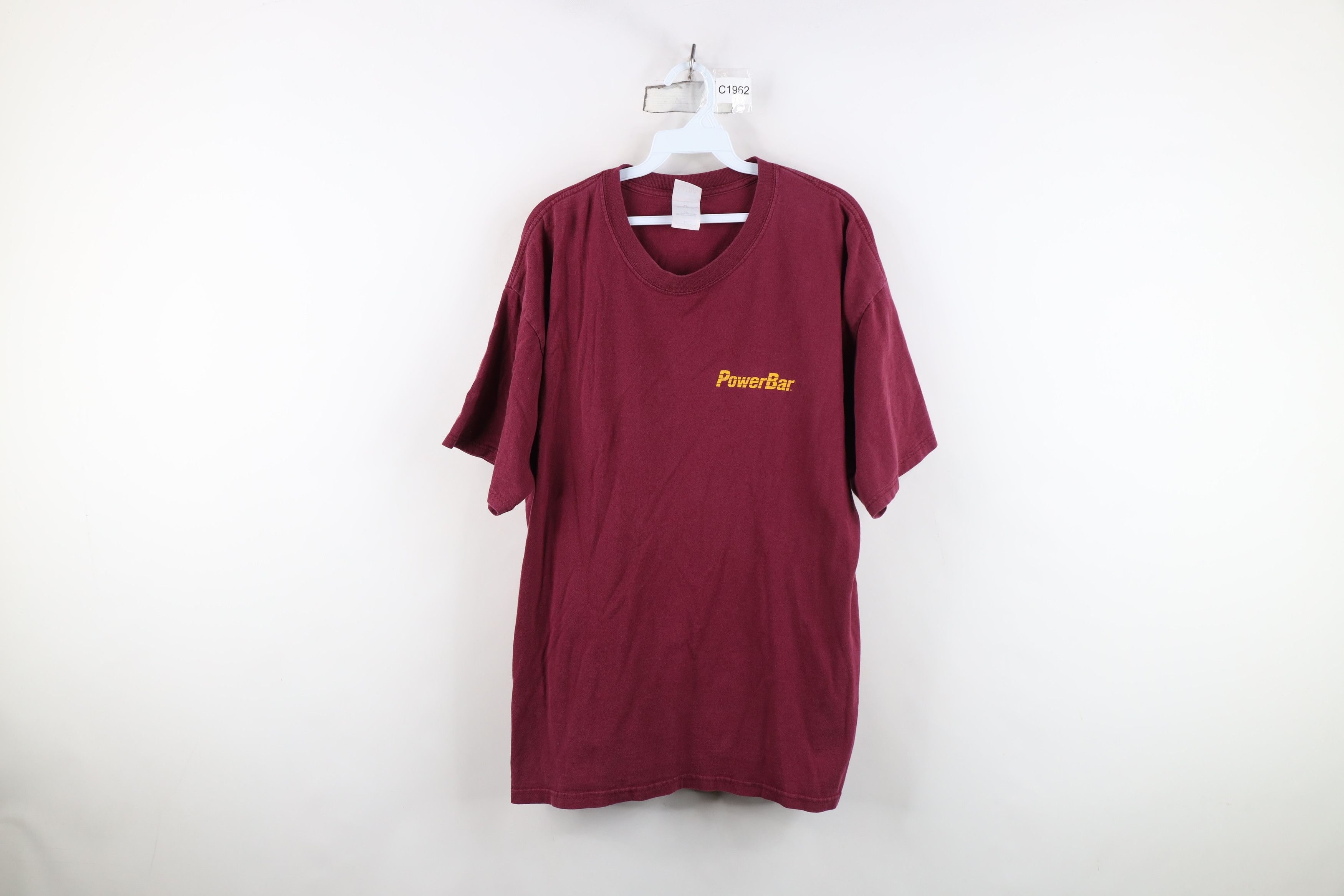 Vintage Vintage 90s Y2K Spell Power Bar Nutrition Gym T-Shirt Red Size US XL / EU 56 / 4 - 1 Thumbnail