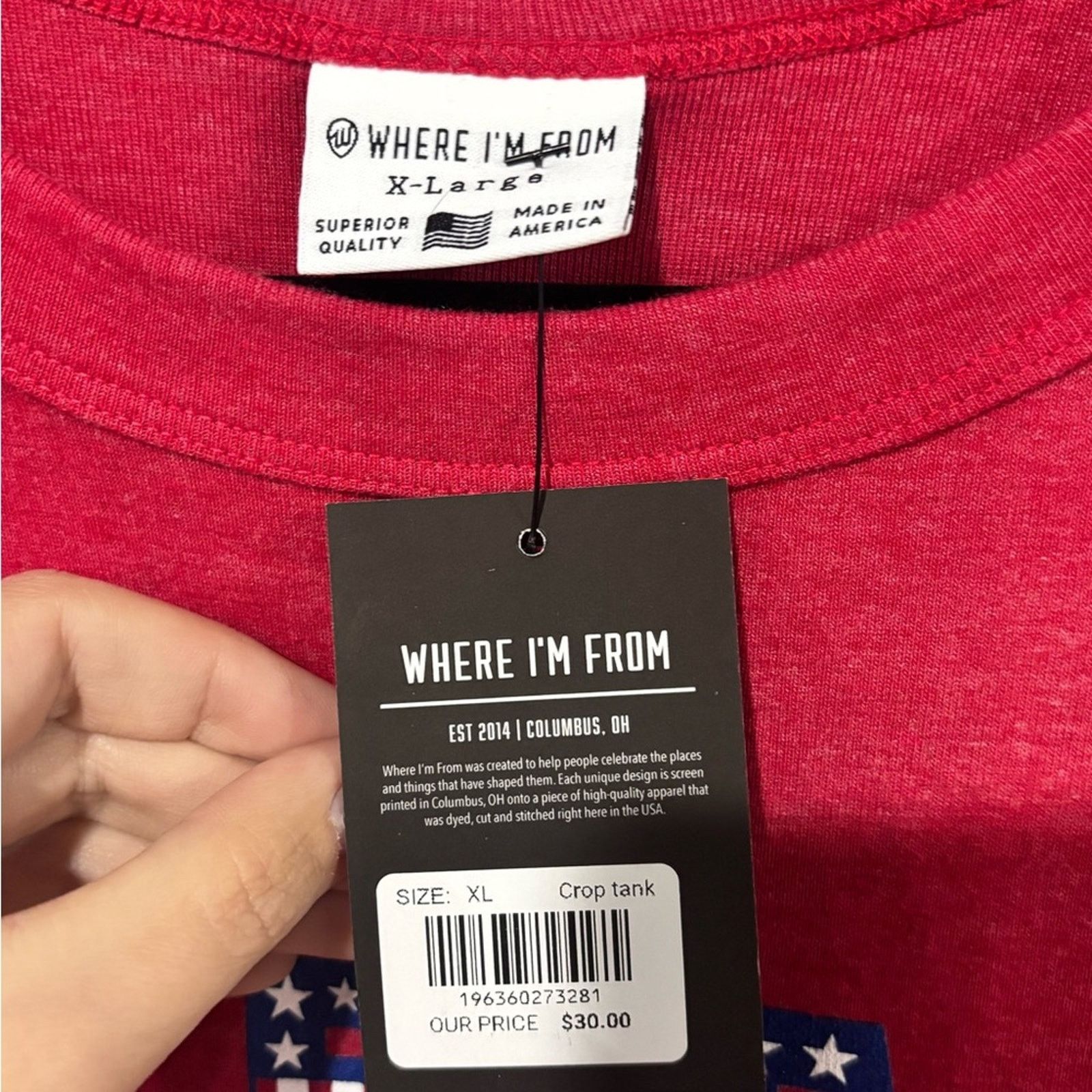 Other Where I’m From Boston Red Sleeveless Crop Top XL Size XL / US 12-14 / IT 48-50 - 3 Thumbnail