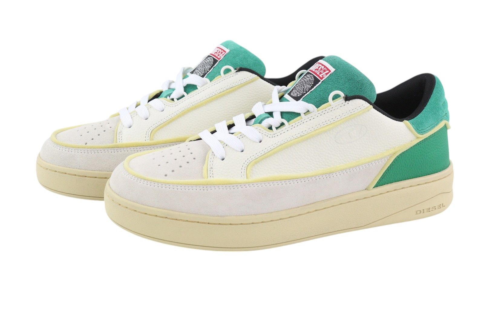 Diesel S-SINNA LOW EU43 White Leather Low Top Logo 41104 Size US 10 / EU 43 - 4 Thumbnail