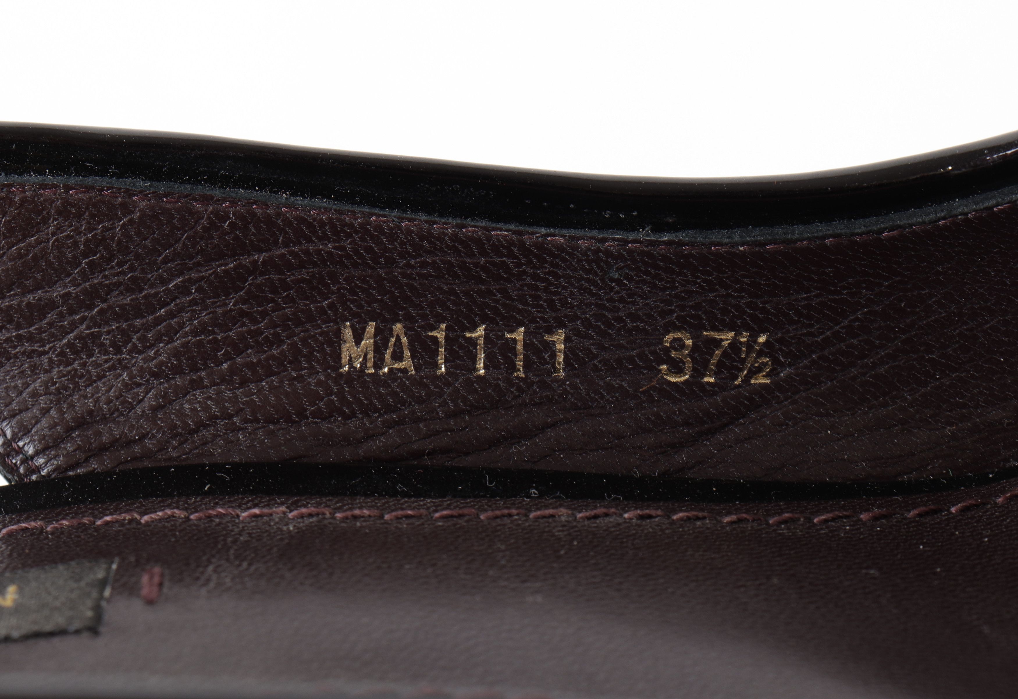 Louis Vuitton Louis Vuitton Monogram Patent Leather Burgundy Wedge Sandals Size US 7.5 / IT 37.5 - 8 Thumbnail