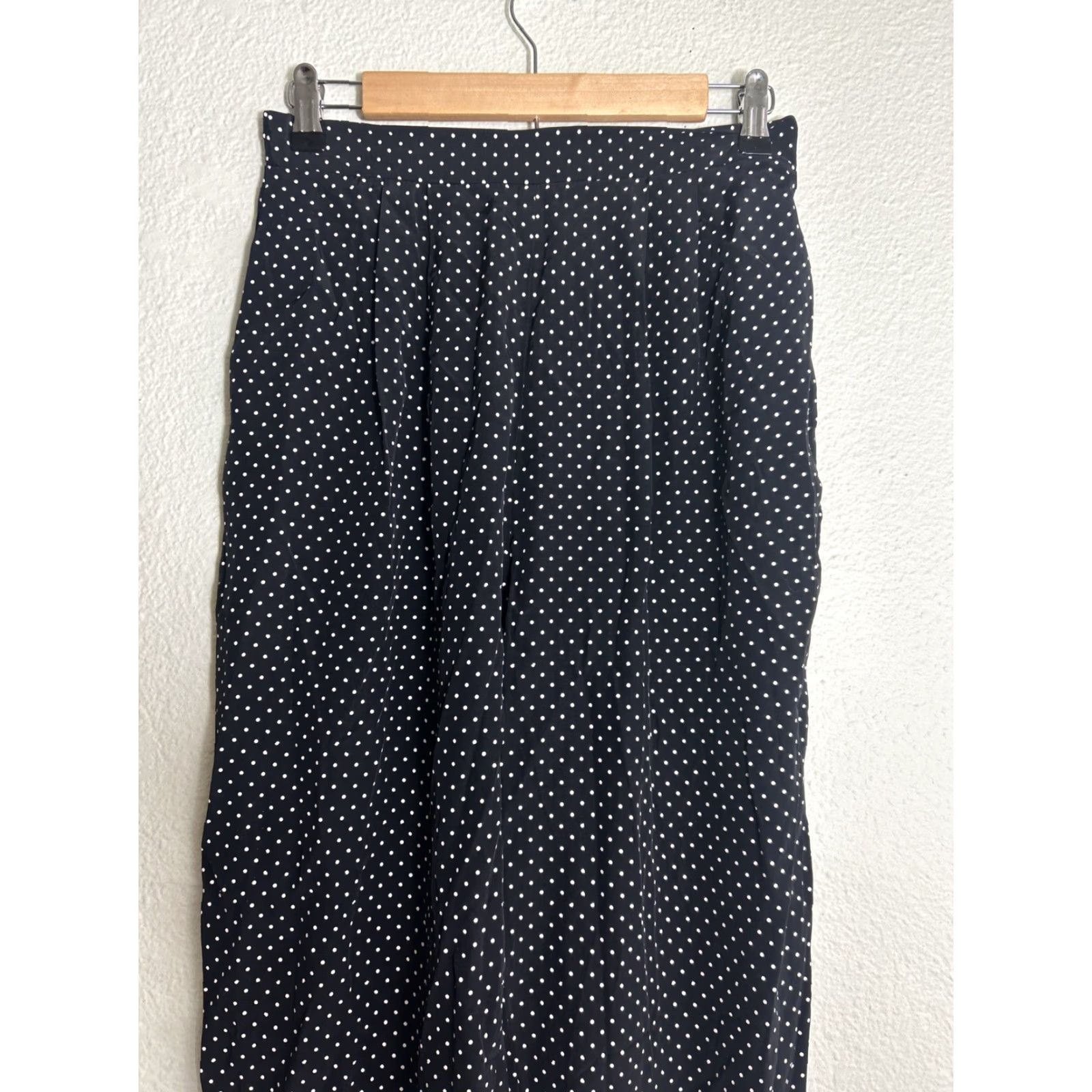 Vintage VINTAGE White Polka Dot Dress Pants Womens Medium Black Rayon Elastic 28x29 Global Style Pants M Women Mens? Size 32" / US 10 / IT 46 - 3 Thumbnail
