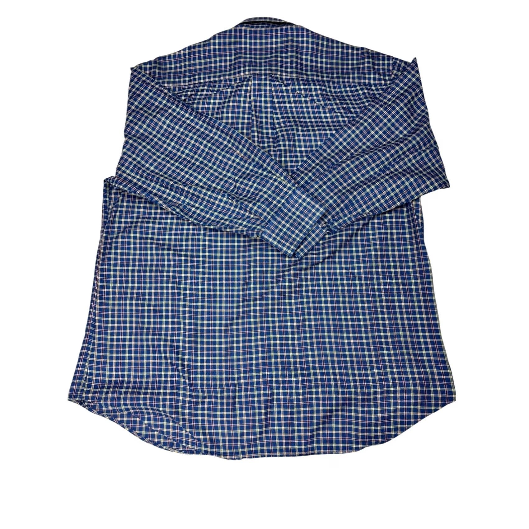 Peter Millar Peter Millar Shirt Long Sleeve Button-Down Plaid Checkered Blue Cotton XL Mens Regular Wide Button-Up Women none Size US XL / EU 56 / 4 - 7 Thumbnail