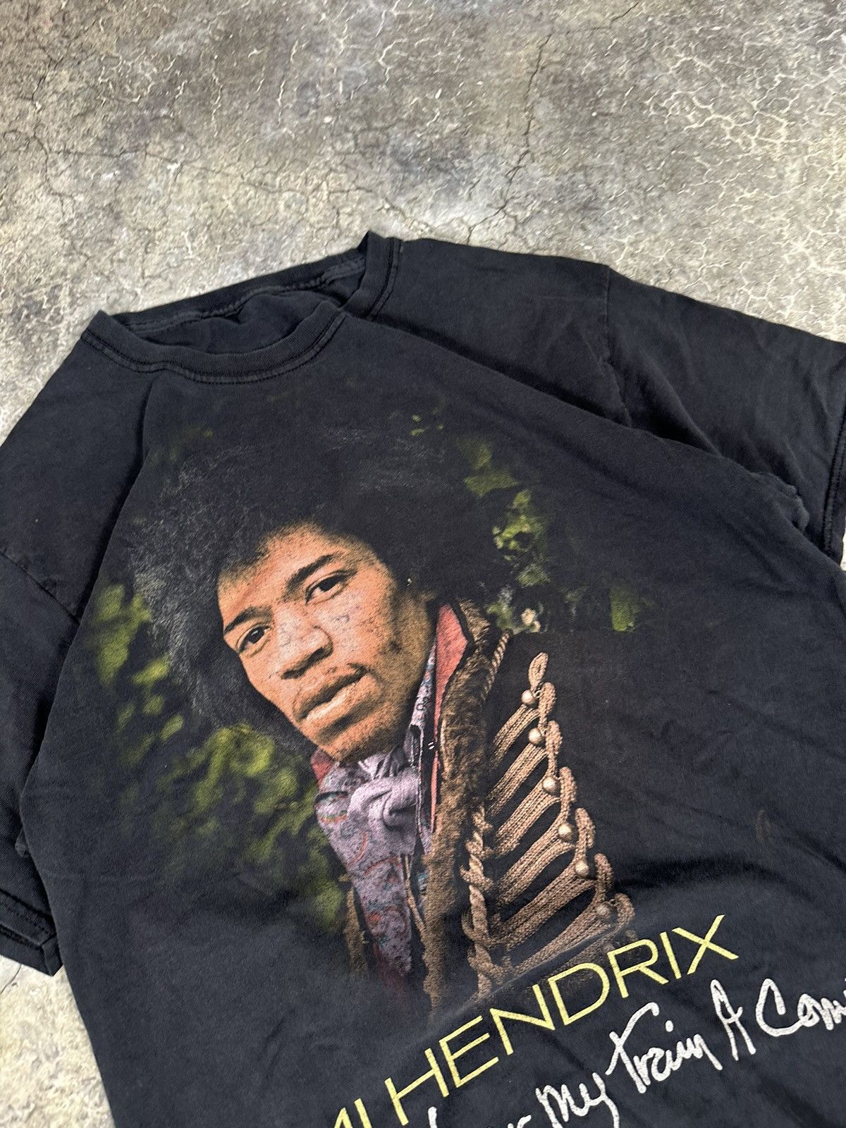 Jimi Hendrix × Vintage Vintage Jimi Hendrix Train Is Comin Tee Size US L / EU 52-54 / 3 - 3 Thumbnail